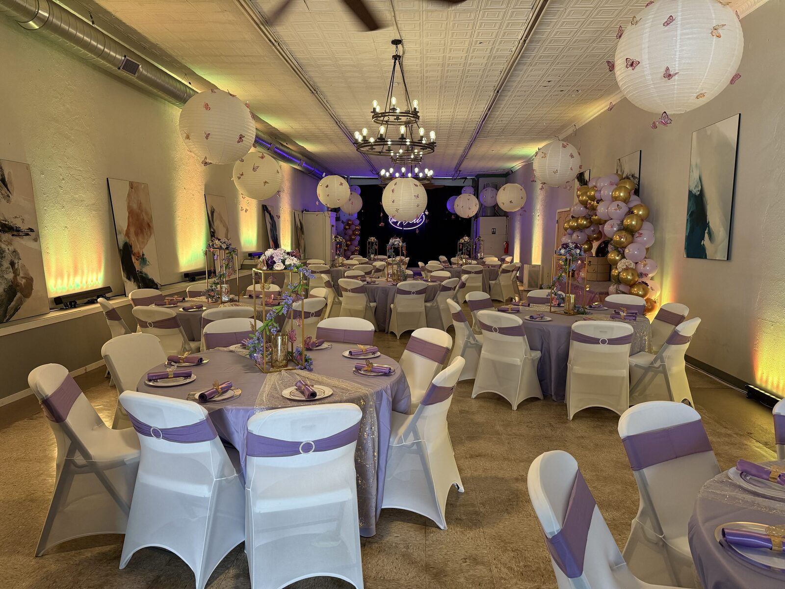 The Atrium set for a celebration